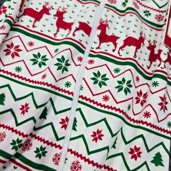 Holiday Time Baby Pajama Set 3-6M Reindeer Footed Sleeper Christmas NWT - Picture 7 of 8
